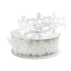 Christmas Snowflake Felt Cutout Ribbon, 1-1/2-inch, 10-yard