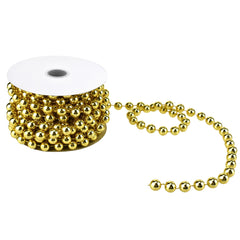 Plastic MOT Pearls Garland Ribbon, 10mm, 6 Yards