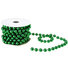 Plastic MOT Pearls Garland Ribbon, 10mm, 6 Yards
