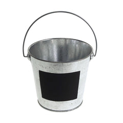 Galvanized Metal Buckets with Chalkboard Label