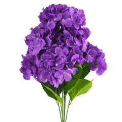 Artificial Silk Hydrangea Bouquet Flowers, 22-Inch