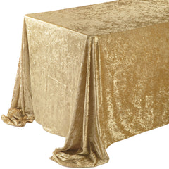 Rectangle Velvet Party Dining Tablecloth, 132-inch x 90-inch