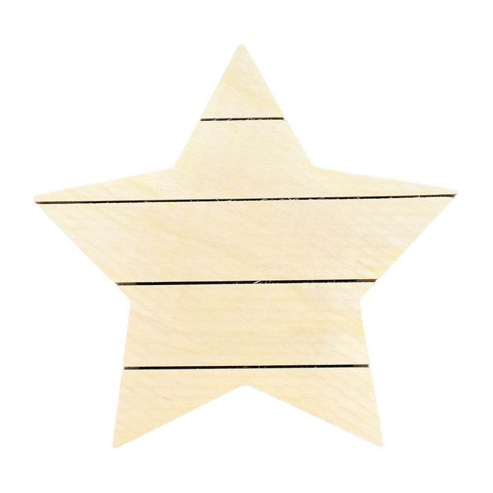 DIY Wood Star Pallet Box Wall Decor, Natural, 12-Inch