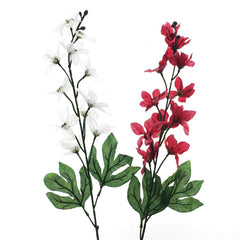 Artificial Metallic Christmas Poinsettia Branch, 31-inch, 2-piece