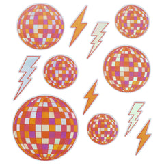 Disco Ball Holographic Vinyl Craft Stickers, 1-1/4-inch, 21-piece