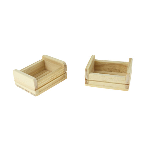 Wooden Craft Routered Mini Crates, 1-7/8-inch, 2-count