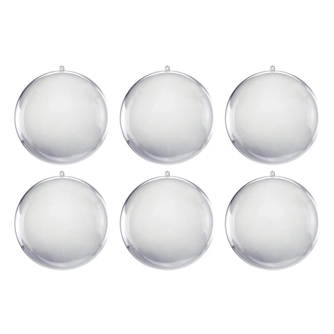 Fillable Plastic Hanging Ball Ornament, 6-1/4-Inch, 6-Count