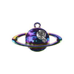 Iridescent Metallic Planets Craft Charms, 1-1/4-inch, 5-piece