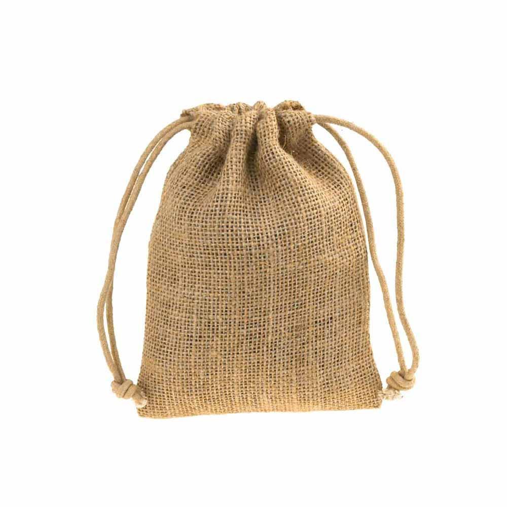 Burlap Favor Bags with Drawstring, 12-Piece
