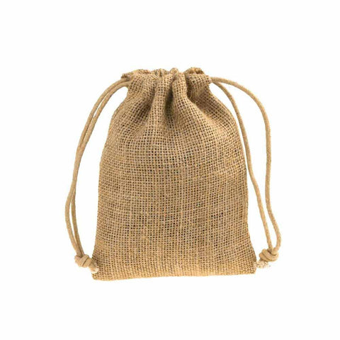 Burlap Favor Bags with Drawstring, 12-Piece