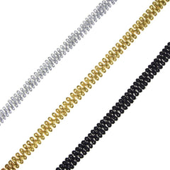 Metallic Gimp Weaved Trim, 12mm, 15-Yards