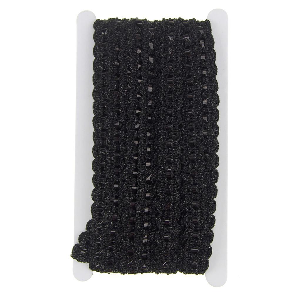 Metallic Waved Trim with Cellophane Center, 18mm, 15-Yards