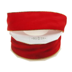 Gold Edge Taffeta Wired Ribbon, Made in Germany, 1-1/2-Inch, 27 Yards