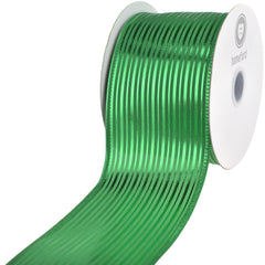 Christmas Vertical Grain Stripes Wired Ribbon, 10-yard