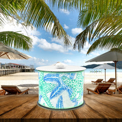 Summer Starfish and Seahorses Wired Ribbon, 10-yard