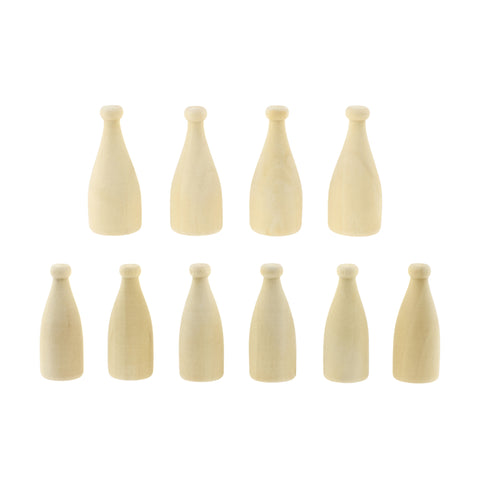 Wooden Craft Milk Bottle Miniatures