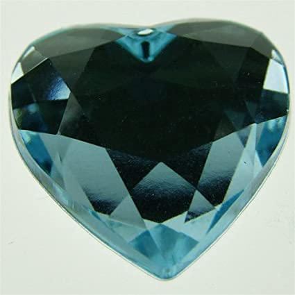 Flat Acrylic Heart, 1/2-inch, 40-count