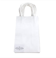 Solid Color Paper Treat Bags, White Handle, 8-1/4-Inch x 5-1/4-Inch, 10-Piece