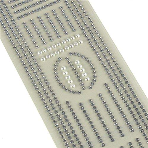 Self Adhesive Rhinestone & Pearl Beads, 36 Strips