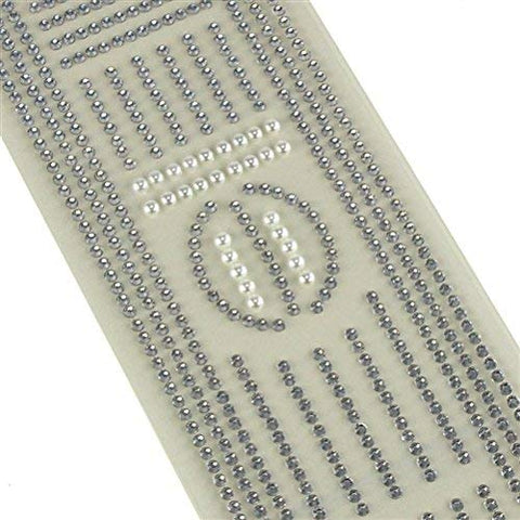 Self Adhesive Rhinestone & Pearl Beads, 36 Strips