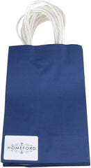 Solid Color Paper Treat Bags, White Handle, 8-1/4-Inch x 5-1/4-Inch, 10-Piece