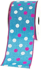 Canvas Ribbon with Vibrant Dots, 2-1/2-inch, 10-yard