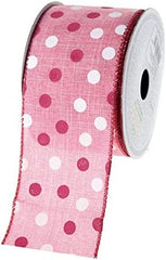 Canvas Ribbon with Vibrant Dots, 2-1/2-inch, 10-yard