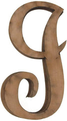 Wooden Cursive Letters, 3-inch, 6-count, Natural