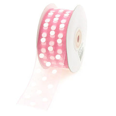 Polka Dot Organza Ribbon, 1-1/2-Inch, 25 Yards