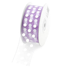 Polka Dot Organza Ribbon, 1-1/2-Inch, 25 Yards