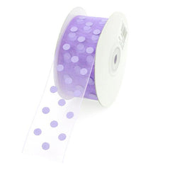 Polka Dot Organza Ribbon, 1-1/2-Inch, 25 Yards
