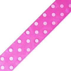 Organza Polka Dots Wired Ribbon, 2-Inch, 50-Yard