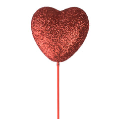 Valentine's Foam Glitter Heart Picks
