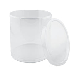 PVC Cylinder Container, 4-Inch x 4-Inch, 6-Count - Clear