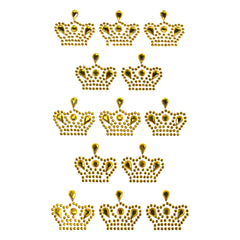 Crown Rhinestone Craft Stickers, 1-inch, 13-count