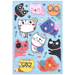 Cat 3D Cardstock Craft Stickers, 2-1/8-inch, 10-piece