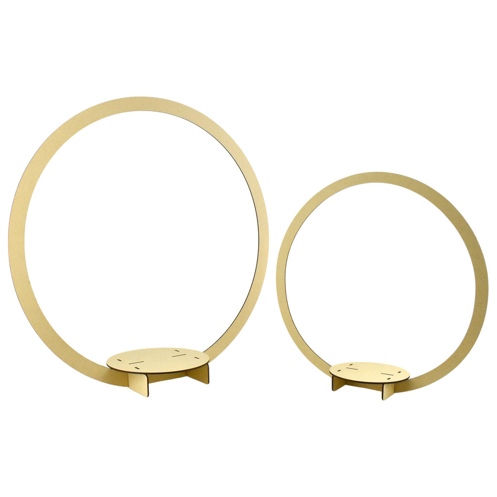 MDF Wooden Hoop Centerpiece, 19-inch, Natural, 2-count