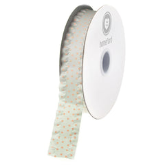 Ruffled Satin Polka Dot Ribbon, 1-1/2-inch, 25-yard