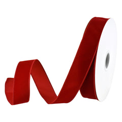 Outdoor Christmas Velvet Wired Ribbon, 1-1/2-inch, 50-yard