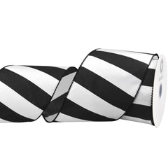 Classic Wide Horizontal Stripes Wired Ribbon, 10-yard