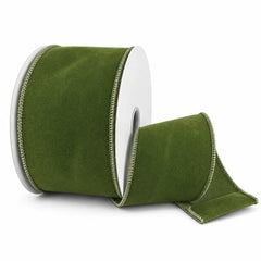 Flat Velvet Wired Ribbon, 10-yard