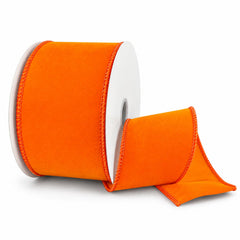 Flat Velvet Wired Ribbon, 10-yard