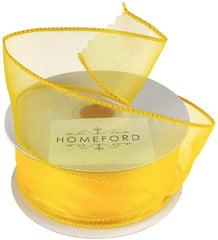 Sheer Organza Wired Edge Ribbon, 1-1/2-inch, 10-yard