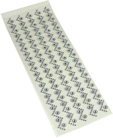 Self Adhesive Wave Daisy Gemstone, 14mm, 5-strips
