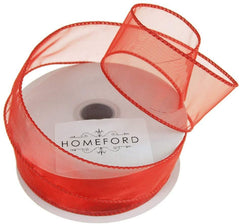 Sheer Organza Wired Edge Ribbon, 1-1/2-inch, 10-yard