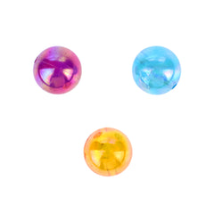 Translucent Luster Plastic Fashion Ball Craft Beads, 3/8-inch, 42-count