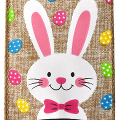 Happy Easter Bunnies Wired Ribbon, 2-1/2-inch, 10-yard