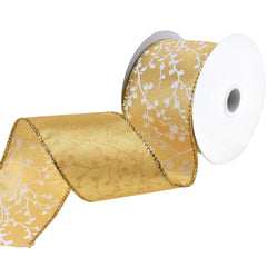 Berry Branch Silhouette Wired Ribbon, 10-yard