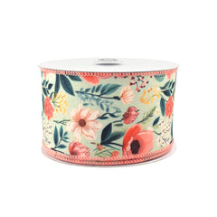 Spring Dainty Flowers Deluxe Wired Ribbon, 10-yard