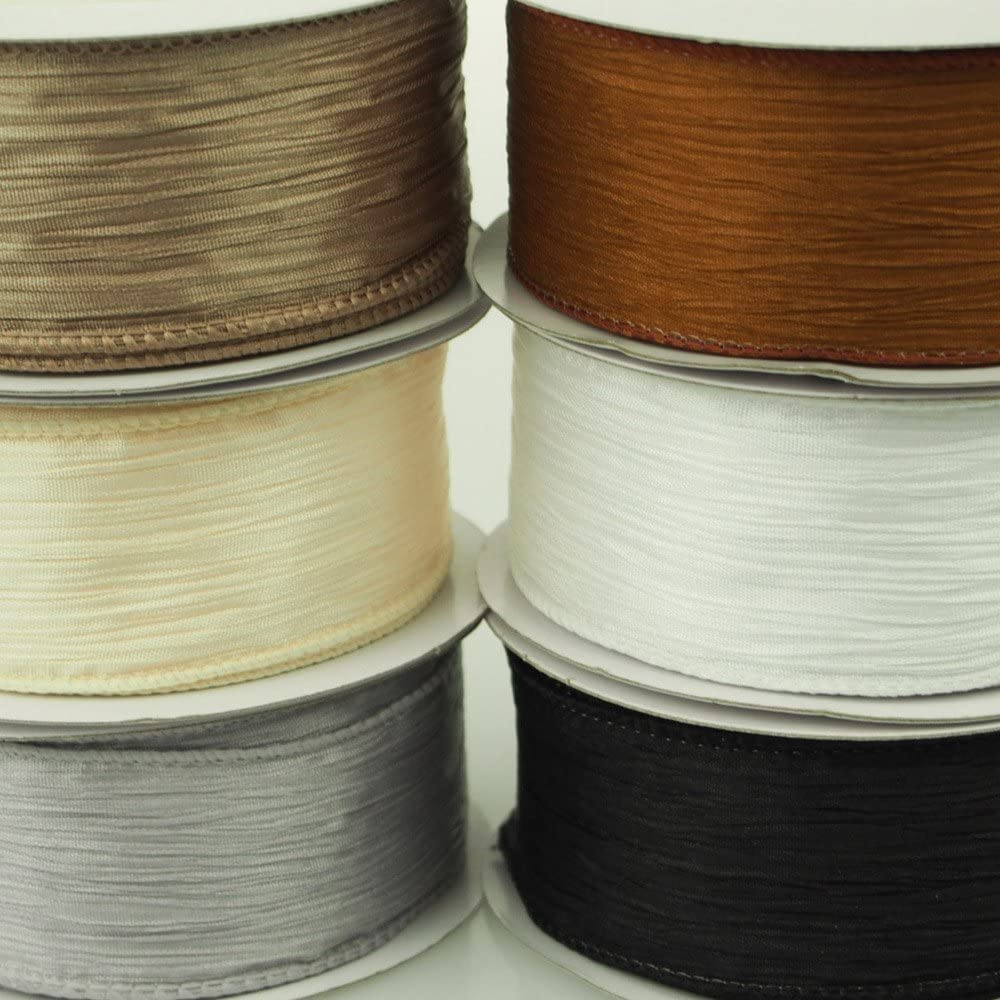 Crinkle Woven Wired Ribbon, 1-1/2-inch, 10-yard
